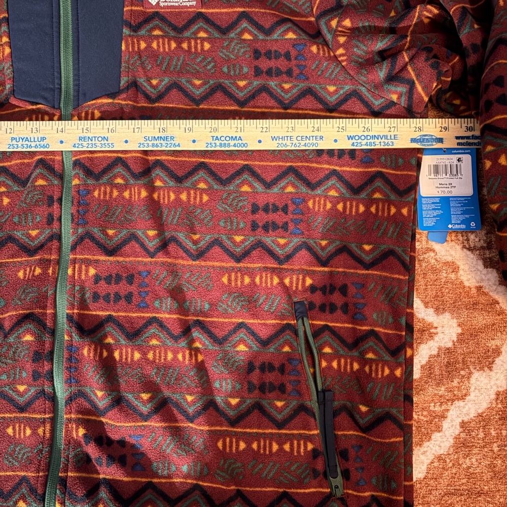 BRAND NEW- Columbia Colorful Geometric Fleece Jacket - Picture 3 of 8